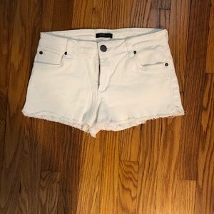White jean shorts